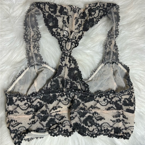 Free People Wild Roses Bralette CREAM and Black Size XS - Picture 3 of 4